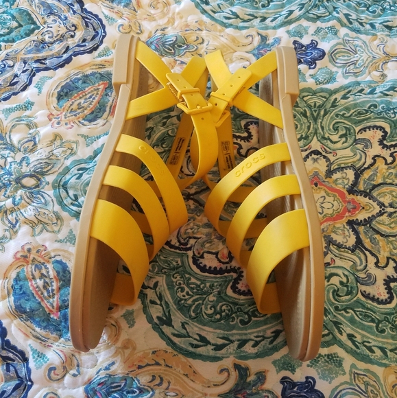 Bright Yellow Crocs Sandals - Picture 3 of 6